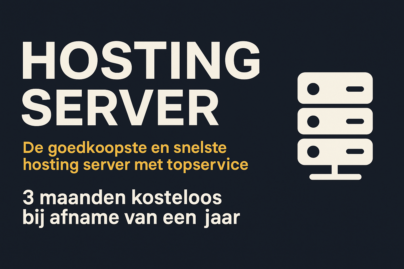 hosting server banner groot scherm